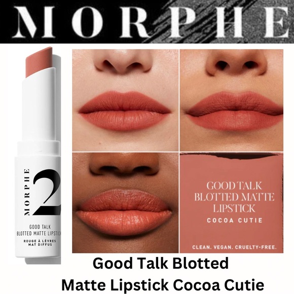 NEW Morphe 2 Good Talk Blotted Matte Lipstick- Cocoa Cutie - Picture 1 of 6